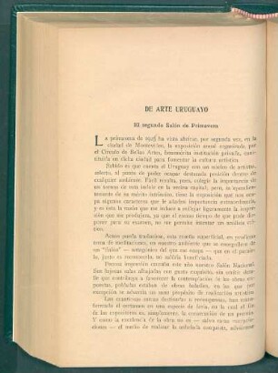 De arte uruguayo : El segundo Salón de Primavera