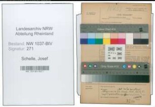 Entnazifizierung Josef Schelle , geb. 06.10.1913 (Verw.Inspektor)