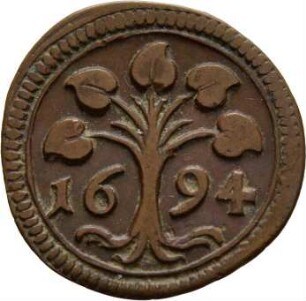 Münze, Pfennig, 1694