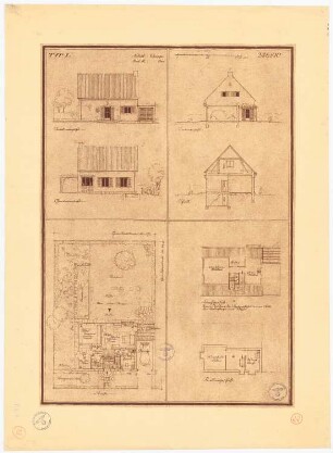 Hausgarten: Lageplan, Grundrisse, Ansichten, Schnitte
