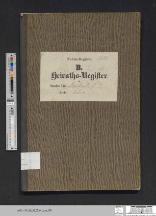 Heiratsregister Markendorf 1898