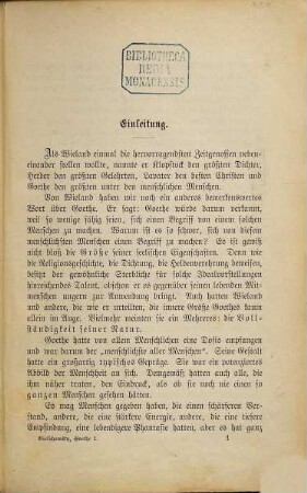 Goethe : sein Leben und seine Werke ; in zwei Bänden, 1