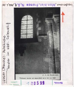 Lessay (Manche): Ehemalige Abteikirche, Fenster im südlichen Seitenschiff