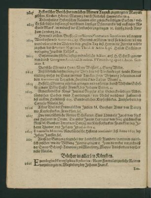 Bücher in allerley Künsten.