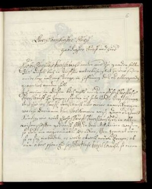 Dedikation für Landgraf Wilhelm VIII. von Hessen-Kassel