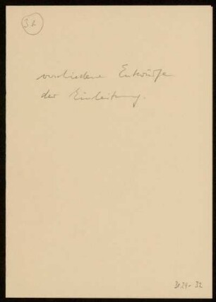 [verschiedene Entwürfe der Einleitung.] [Fasz. 1,3b]