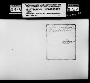 Kollektaneen des Rechtskonsulenten [Karl] von Alberti zum Adel, zu Schlössern, Burgen und Ruinen sowie zur Besitzgeschichte - auch abgegangener - Ortschaften im Oberamt