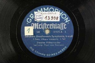 Unvollendete Symphonie h-moll : [op. posth.]. 1. Satz: Allegro moderato, I. Teil