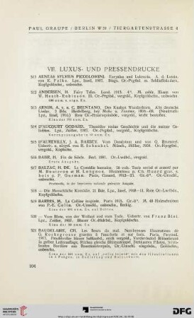 VII. Luxus- und Pressendrucke (Nr. 511-980)
