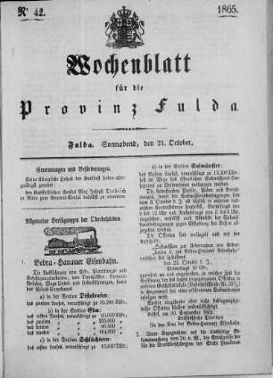 Nr. 42, Ausgabe vom 21. Oktober 1865