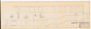 Reichsluftfahrtministerium, Berlin: Treppe und Halle Längsbau (Q4R): Wandabwicklung, Ansicht 1:50, Details 1:10