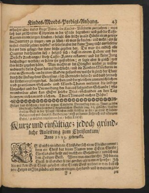 Kurze und einfältige; jedoch gründliche Anleitung zum Christentum ...