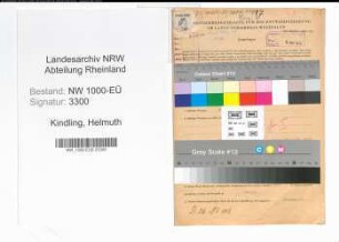 Entnazifizierung Helmuth Kindling, geb. 14.02.1903 ()
