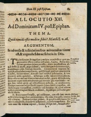 83-89, Allocutio XIII.