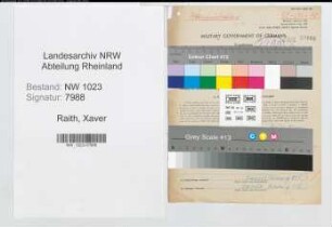 Entnazifizierung Xaver Raith , geb. 03.04.1903 (Krankenpfleger)