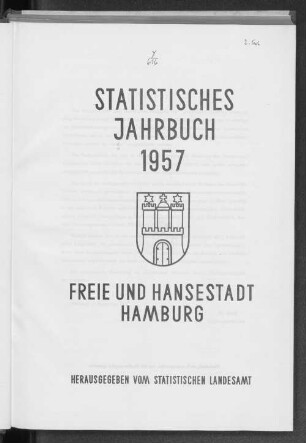 1957: Statistisches Jahrbuch