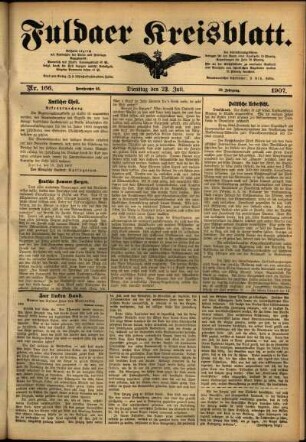 Ausgabe vom Dienstag, den 23. Juli 1907.