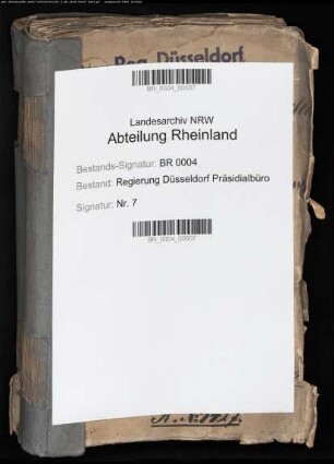 Interne Dienstanweisungen, Regelung des Geschäftsgangs Bd. 3