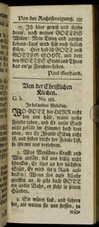 Von der Christlichen Kirchen.