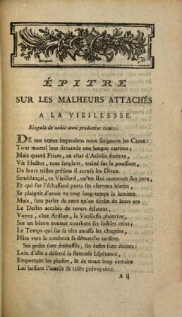 Epitres sur la vieillesse et sur la verité : suivies d'une comédie: Le Mariage de Julie