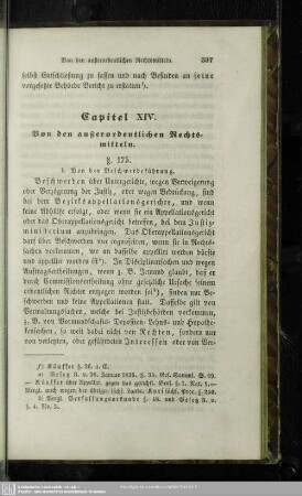 Capitel XIV. Von den außerordentlichen Rechtsmitteln
