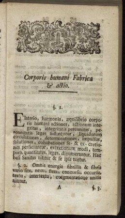 Corporis humani Fabrica & actio.