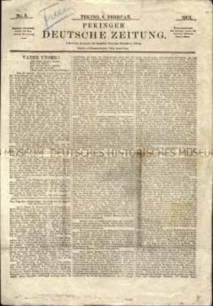Pekinger Deutsche Zeitung, 1901 Nr. 5