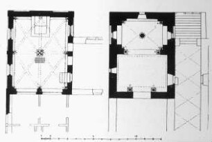 Freyburg (Unstrut), Schloss Neuenburg, Doppelkapelle, Grundrisse, Unter- u. Obergeschoss