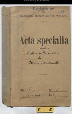 Polizei-Beamte der Mannstaedtwerke - specialia -