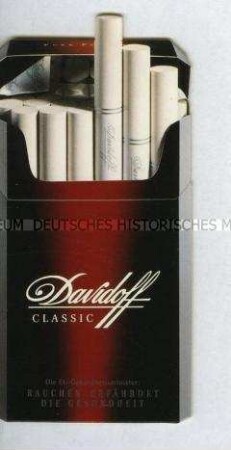 Werbeschild (doppelseitig) für "Davidoff Classic"-Zigaretten