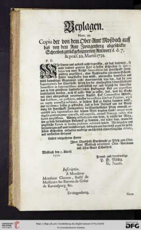 Beylagen [Num. 99 - Num. 101]