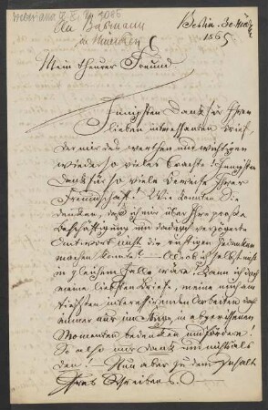 Brief an Carl Bärmann : 30.03.1865