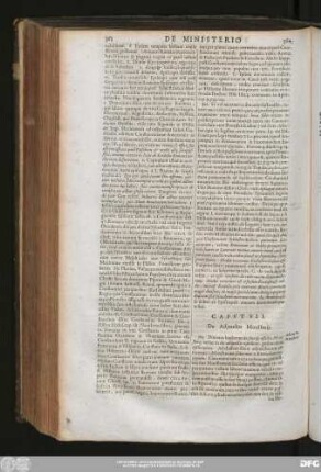 Caput VII. De Adiunctis Ministerii.