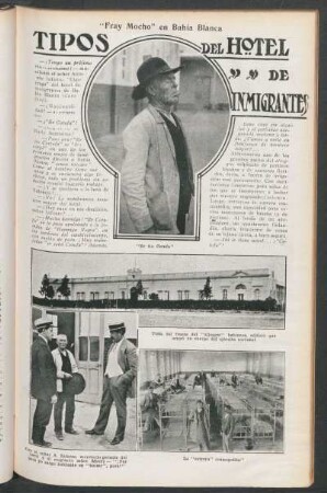 "Fray Mocho" en Bahía blanca : Tipos del hotel de inmigrantes