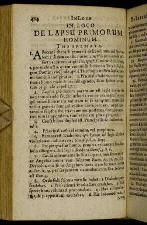 In Loco De Lapsu Primorum.