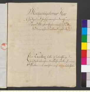 Brief von Werner (Patrimonialrichter) an Goethe, Johann Wolfgang von