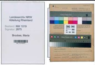 Entnazifizierung Maria Brockes , geb. 11.03.1893 (Lehrerin)