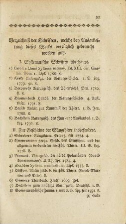 Verzeichniß der Schriften, welche bey Ausarbeitung dieses Werks vorzüglich gebraucht worden sind.