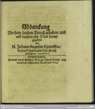 Abdankung : Abdanckung