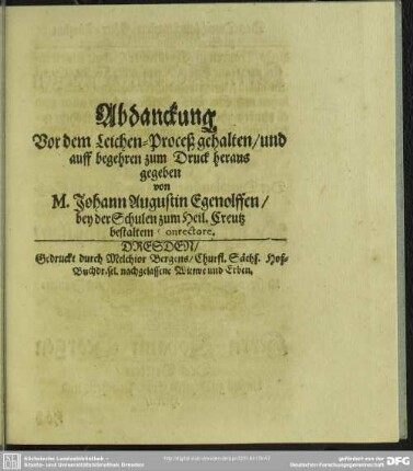 Abdankung : Abdanckung