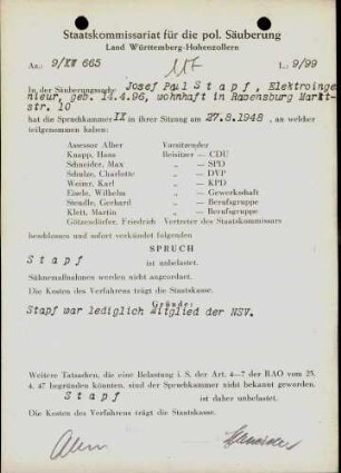 Stapf, Josef Paul