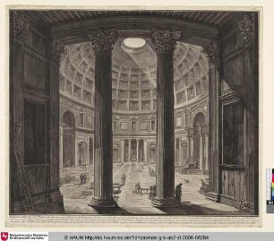 Veduta interna del Panteon [Innenansicht des Pantheon]