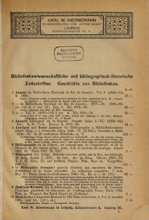 Katalog. 55. 1889