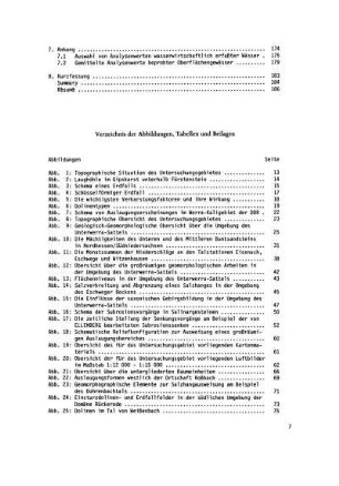 Verzeichnis der Abbildungen, Tabellen und Beilagen