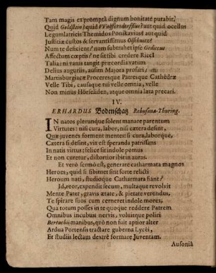 IV. [VI.] Erhardus Bodenschatz