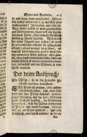 413-423, Der dritte Ausspruch; Der vierdte Ausspruch