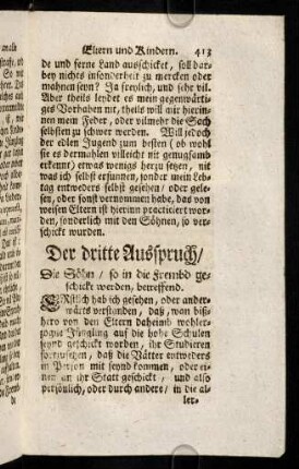 413-423, Der dritte Ausspruch; Der vierdte Ausspruch