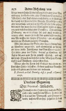 Vierdter Gegensatz Der Formal-Ursachen.