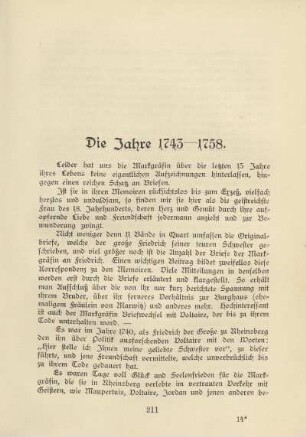 Die Jahre 1743-1758