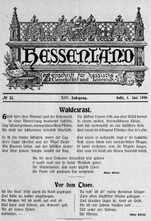 No. 11, 1. Juni 1900